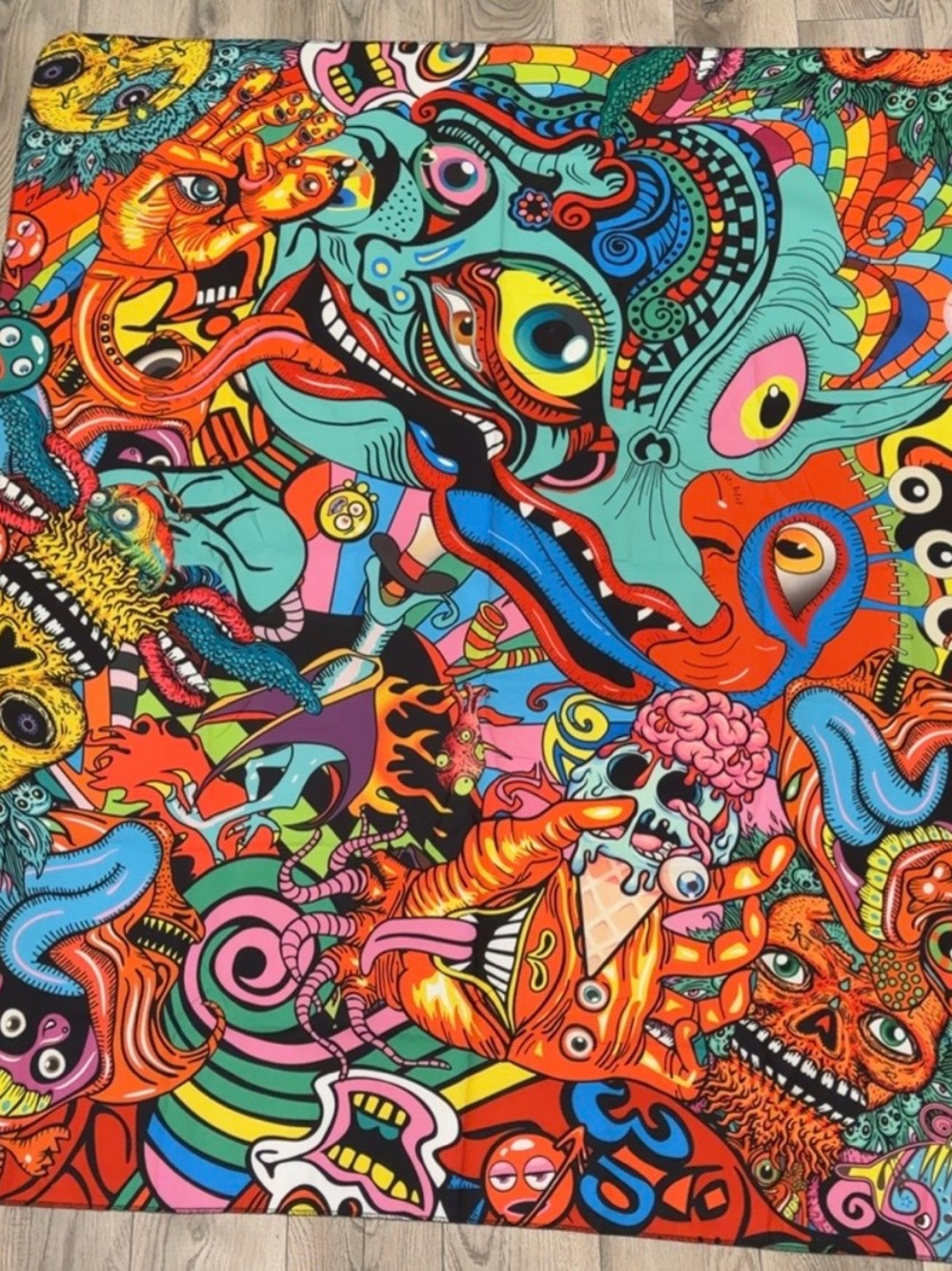 Trippy Abstract Tapestry